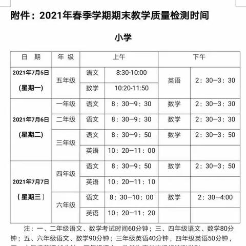 石坝三嘉村小学2021年春季学期期末考试致家长的一封信