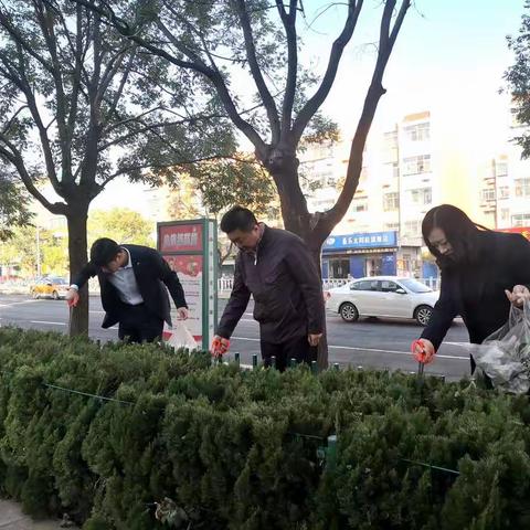 泰安市分行机关第一党小组与市分行营业部党支部联合开展主题教育志愿服务活动