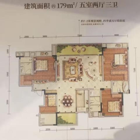 亏本急售🌟🌟凯旋府唯一一套空中别墅，电梯入户，产权179实际350平米，5房2厅3卫，218万