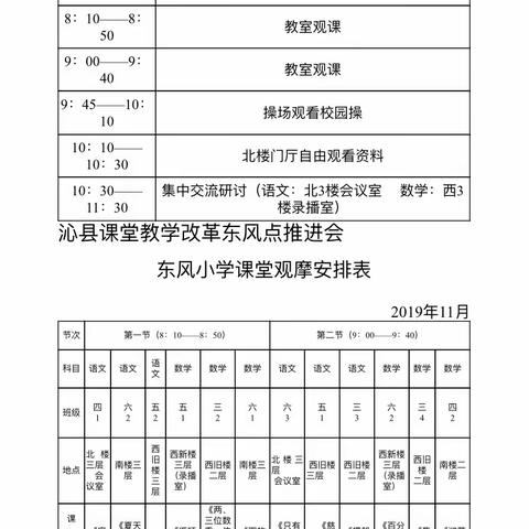 沁县中小学课堂教学改革推进会——东风点