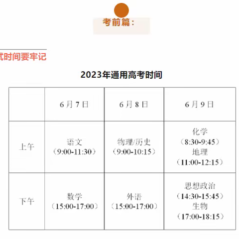 这里有一份高考指南，请查收！