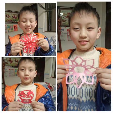 “双减”浸润新年  虎娃喜迎新春 ——新乡市友谊小学寒假实践作业之“巧手剪窗花”
