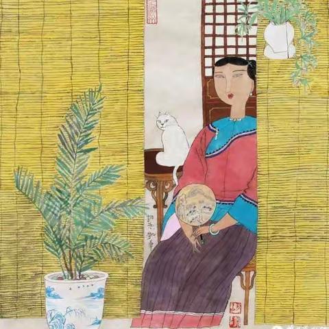 人物线描设色课程：画家胡永凯作品赏析学习