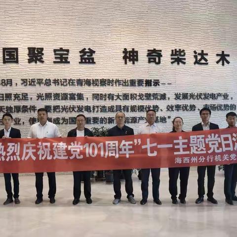 农发行海西州分行开展庆祝建党101周年主题党日活动