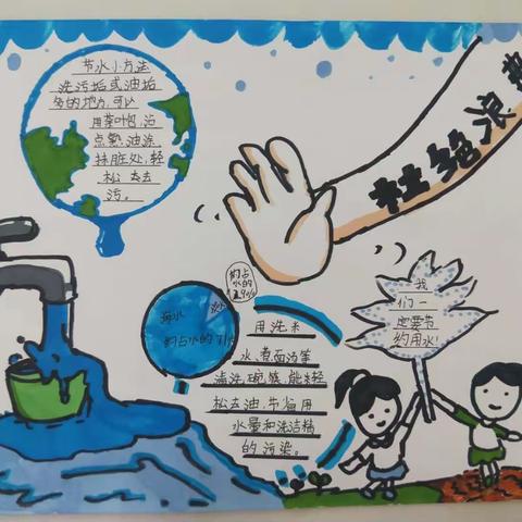 固安县第五小学四年级“世界水日”手抄报活动圆满结束