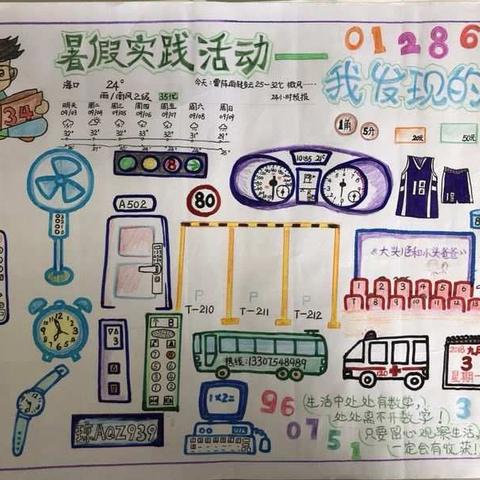 发现数学 感悟生活 --海口市滨海第九小学西海岸校区一年级暑假实践活动