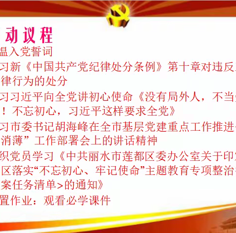 初心不改  矢志不渝——中共莲都区中山小学支部委员会开展八月份主题党日活动