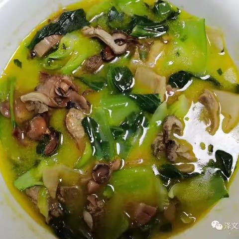河鲜l河蚌，青菜烧咸肉