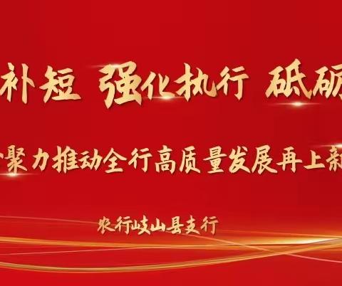 岐山县支行召开2023年党建和经营工作会议