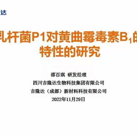 植物乳杆菌 P1 对黄曲霉毒素 B1的吸附特性的研究