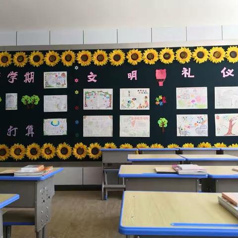 新学期，手绘新未来——西宁市东方小学黑板报绘制活动