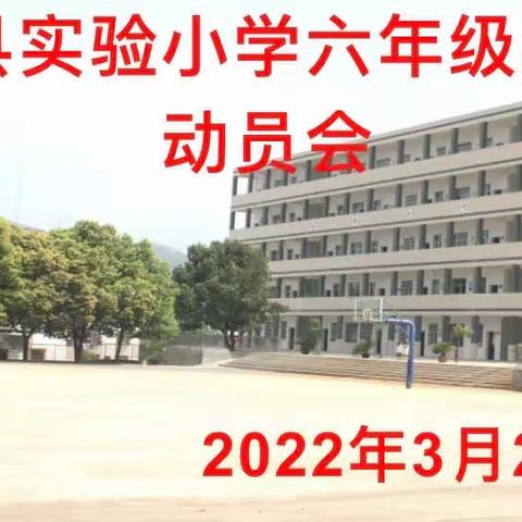 同心逐梦，决战巅峰——2022年实验小学四、六年级学生动员会