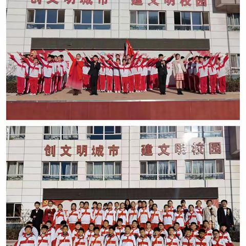 四三中队“争做文明学生，共建美丽校园”主题升旗仪式