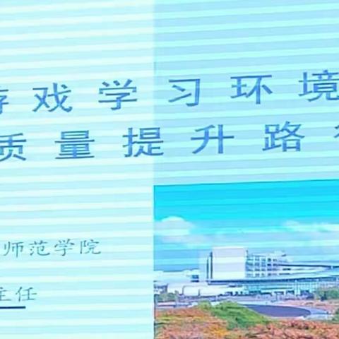 幼儿游戏学习环境评价与质量提升路径——青岛学前教育高峰论坛