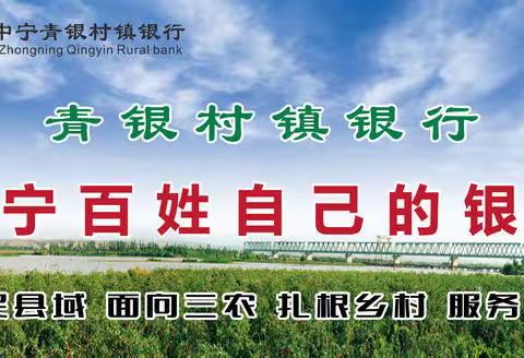 守住钱袋子·护好幸福家——中宁青银村镇银行开展防范非法集资、养老诈骗宣传活动