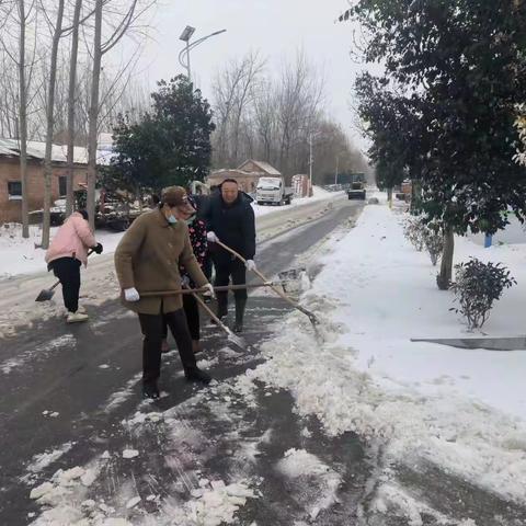 七一社区组织扫雪活动