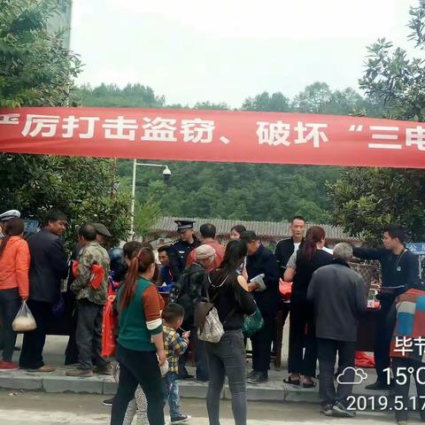 百里杜鹃管理区多部门下乡开展保护“三电”设施宣传活动