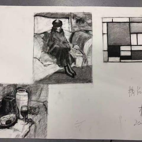 三师A组2班素描画面