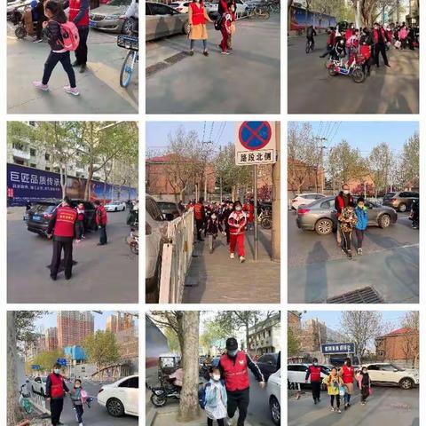 早起的小鸟乘风破浪，早起的家长站岗护航，2017级4班的学生家长值周活动圆满完成。