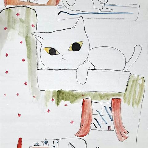 小北路小学期末国画课