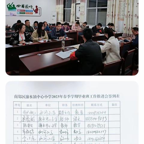 携手并进，共同提升---濂水镇中心小学召开2023年毕业班工作推进会