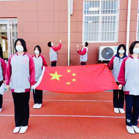 养成学习的好习惯——复兴区桦为实验学校升旗仪式