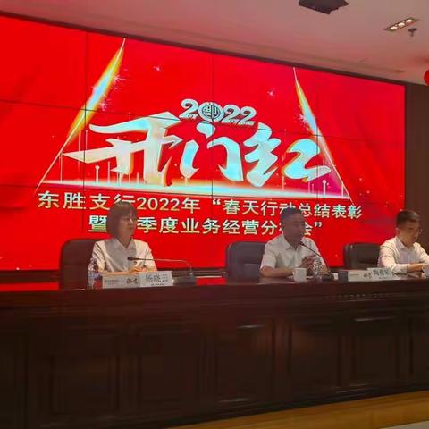 东胜支行召开2022春天行动总结表彰暨一季度业务经营分析会