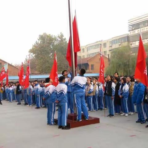 初三年级周一升旗仪式