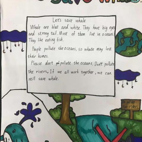 “双减”背景下，英语作业有新招——保护濒危动物的海报