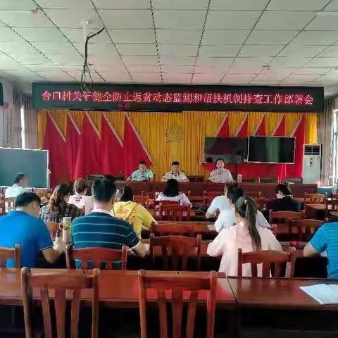 合口村委会进行开展防止返贫致贫监测和帮扶集中排查再动员