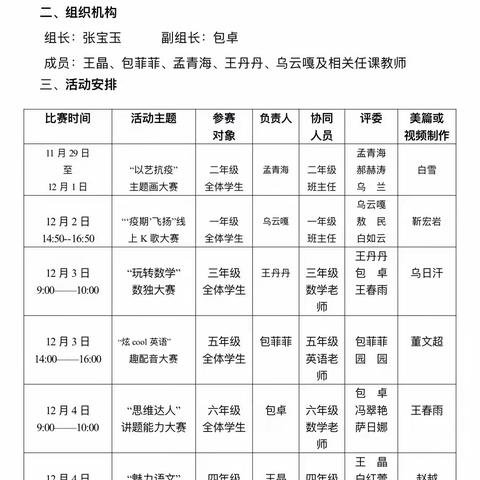 高力板小学线上学科嘉年华活动——四年级“魅力语文”讲故事大赛