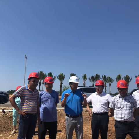 市湿地保护管理中心陈松主任带队督导海口迈雅河区域生态修复项目施工进展及安全生产工作