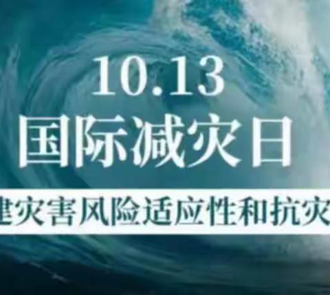 “10.13国际减灾日”防灾在日常