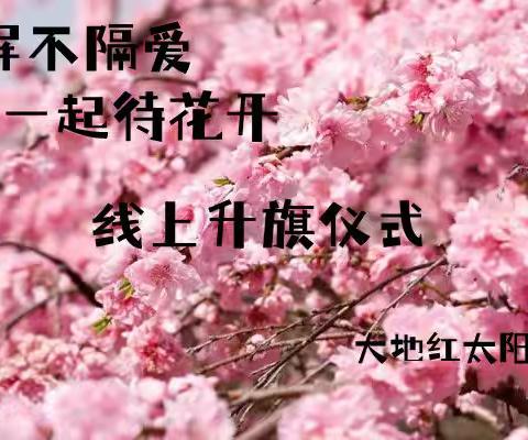 “隔屏不隔爱、一起待花开”大地红太阳幼儿园线上升旗仪式