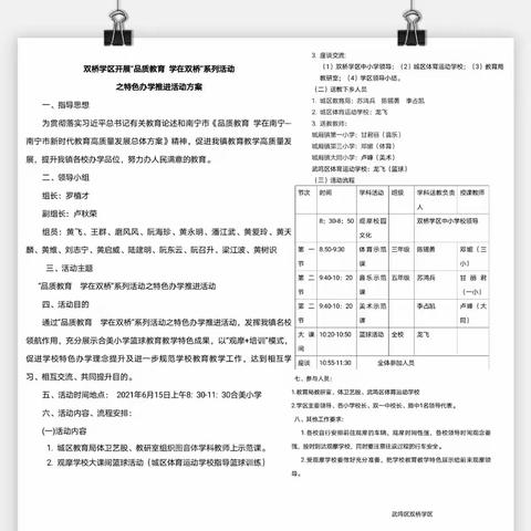 “品质教育 学在双桥”系列活动之特色办学推进活动（合美小学）