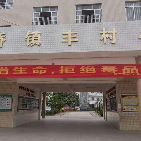 丰村小学禁毒教育：珍惜生命，拒绝毒品。