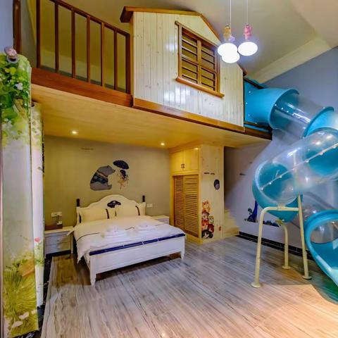 惠州亲子滑梯温泉别墅！4房8床（可升级至6房）