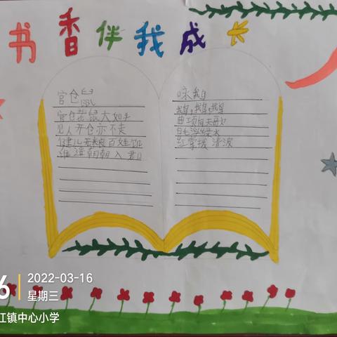 “小手拉大手，全家爱阅读”——贡江镇中心小学创意绘画评比活动