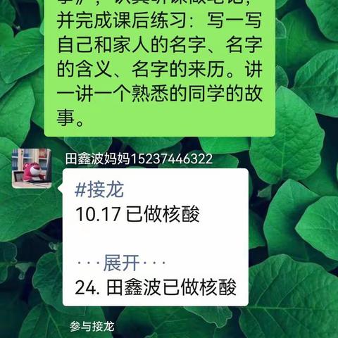 10.17-10.21双树王三语网课情况汇报