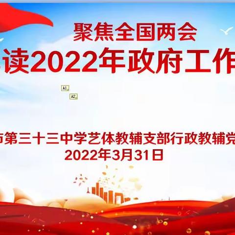 聚焦全国两会   解读2022年政府工作报告——中共南宁市第三十三中学艺体教辅支部会议