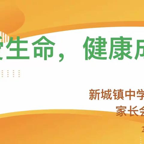 珍爱生命，健康成长——新城镇中学安全教育家长会