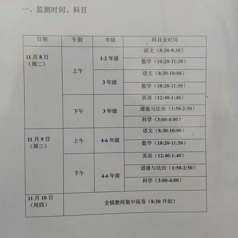 哑柏镇景联小学2022—2023学年度第一学期期中质量监测告家长书