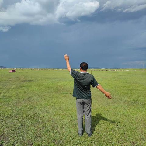 陪老伴一起看呼伦贝尔大草原