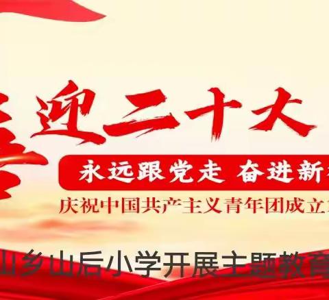 小山乡山后小学开展“喜迎二十大、永远跟党走、奋进新征程”主题教育活动