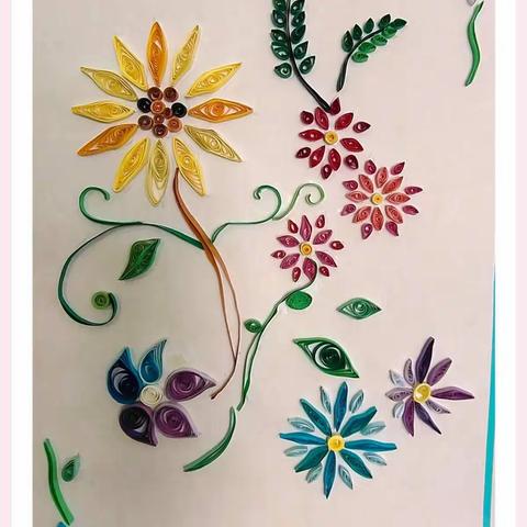 海林林业一中师生喜迎建党100周年系列活动--衍纸画