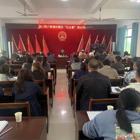 港口镇户厕摸排整改“回头看”培训会