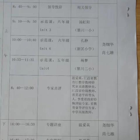 不惧寒风，“英”为有爱 ————记2020年黎川县小学英语专题研讨会