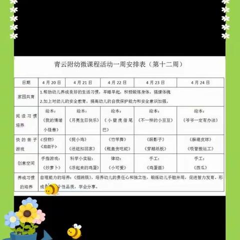 有爱不惧“疫”——谯城区青云小学附属幼儿园 小蜜蜂微课程系列第五十七期开课啦🎉🎉