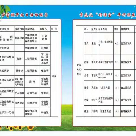 南岗子九年制学校开展大学区教学管理开放日活动