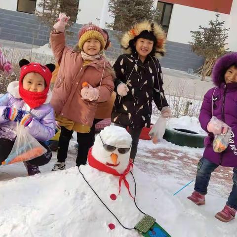 我和雪人的悄悄话  四幼大四班，冬天里新朋友